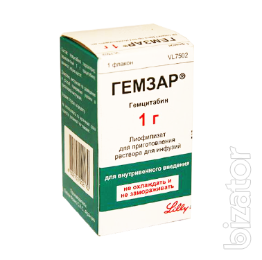 Гемзар лиофил. пор. д/инф. 1000 мг 1 Гемзар лиофил. пор. д/инф. 1000 мг 1