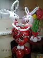 The composition of the balls in Love rabbits 