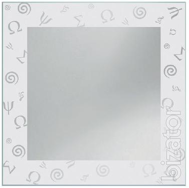 Mirror with sandblasted pattern to order Kiev 