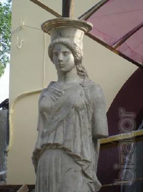 Sculpture from plaster, fiberglass, artificial and natural stone 