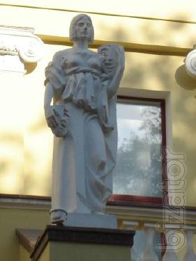 Sculpture from plaster, fiberglass, artificial and natural stone 