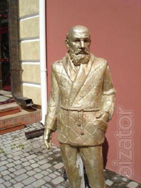 Sculpture from plaster, fiberglass, artificial and natural stone 