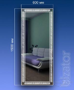 Mirror with sandblasted pattern to order Kiev 