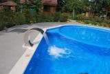 The destruction of algae in the pool. 