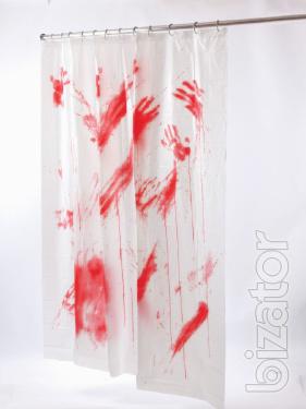 Fancy curtains for the bathroom. Shower curtain in an exclusive collection. 