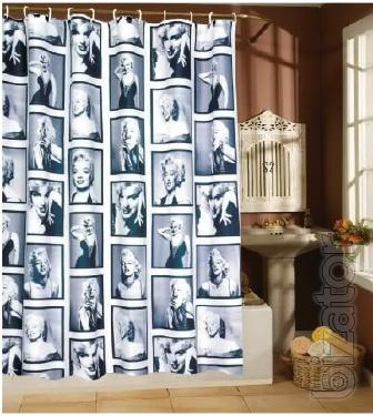 Fancy curtains for the bathroom. Shower curtain in an exclusive collection. 