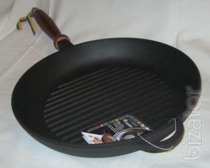 Grilled. Cast iron grill pan inexpensive. cod. 