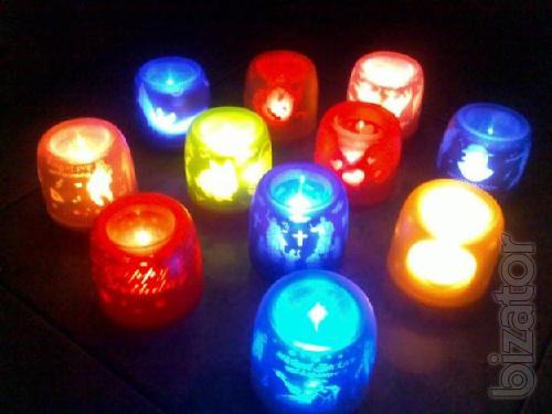 Electronic candle with flickering Roman