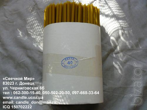 Church and paraffin wax candles