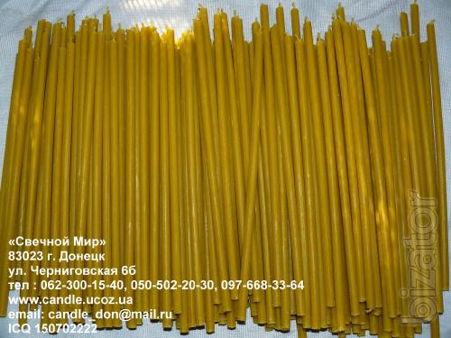 Church and paraffin wax candles