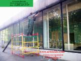 the installation showcases, glass cutting