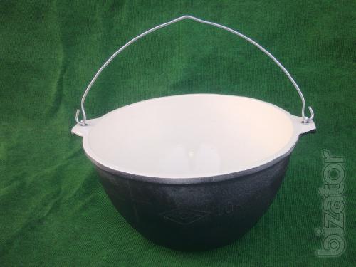 Cast iron enameled pot 10 L.