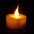 Holiday candles led yellow tea