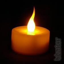 Holiday candles led yellow tea 