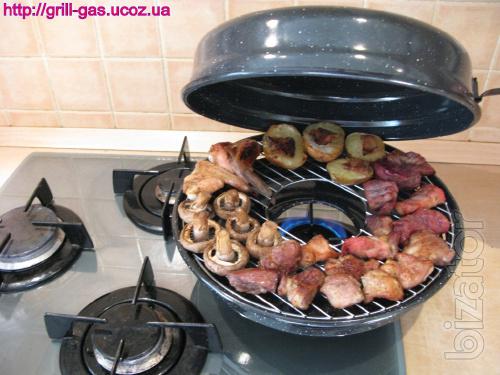 Frying pan for cooking barbecue 