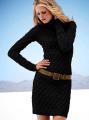 Knitted dress with diamond pattern 