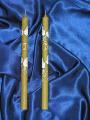 Wax cylindrical wedding candles