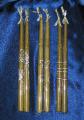 Wax cylindrical wedding candles 