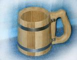 Wooden mugs (oak) 0.5 L.