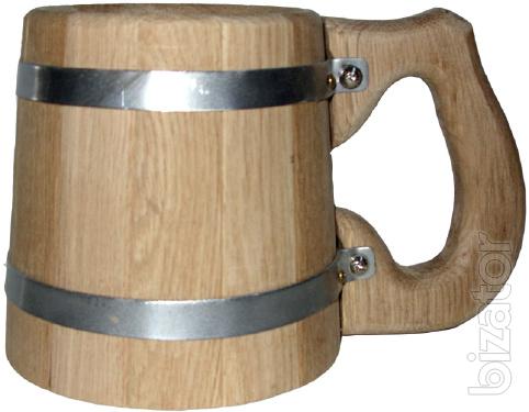 Wooden mugs (oak) 0.5 L. 