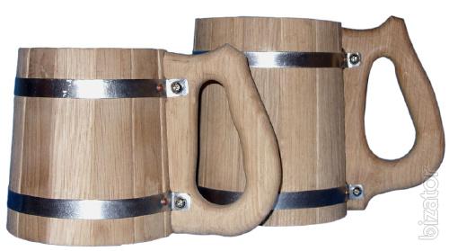 Wooden mugs (oak) 0.5 L. 