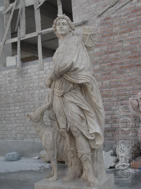 Garden Sculpture travertine Diana-