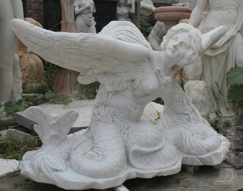 Garden sculpture made of marble.