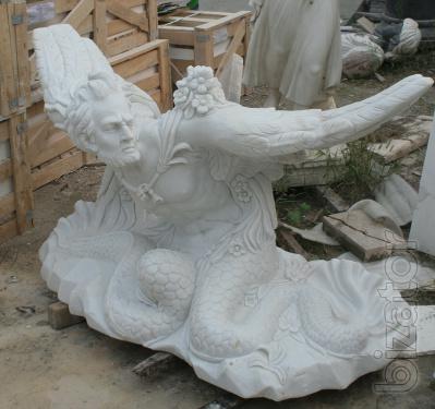 Marble garden sculpture.