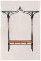 Arch garden with a bench 302 for flowers and plants 