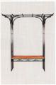 Arch garden with a bench 302 for flowers and plants 
