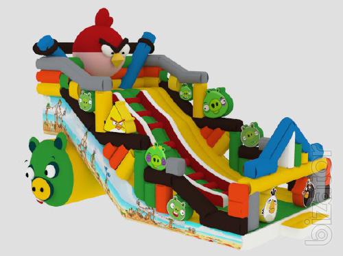 Inflatable rides. Trampolines. The slides. Trampoline systems.50% discount 