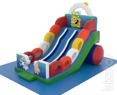 Inflatable rides. Trampolines. The slides. Trampoline systems.50% discount 