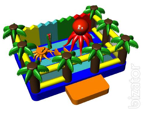 Inflatable rides. Trampolines. The slides. Trampoline systems.50% discount 