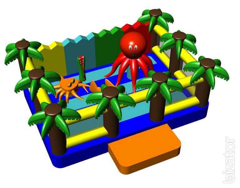 Inflatable rides. Trampolines. The slides. Trampoline systems.50