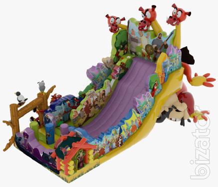 Inflatable bouncer. Sports trampolines. Inflatable obstacle course.50% discount 