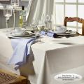 The tablecloth on the table 