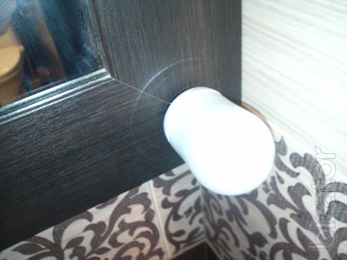 Make-up mirror,dressing room with lamps on perimetre. 