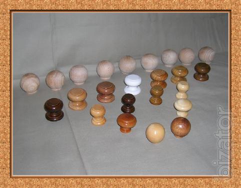 Furniture knobs turned beech 