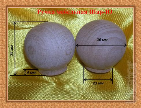 Furniture knobs turned beech 