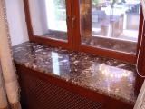 The sills of granite and marble 