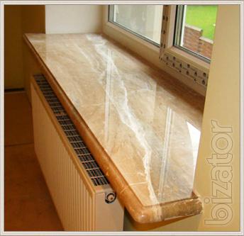 The sills of granite and marble 