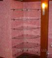 Glass corner shelves to order Kiev