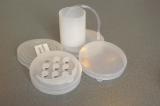 Scoops plastic with a long handle for cleaning bulk. 