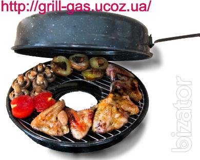 The pan grill-gas. Enameled. Made in Romania. 