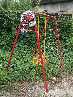 Swing 4 in 1-Ohm( basketball Hoop+ gladiatorial grid+Darts) 