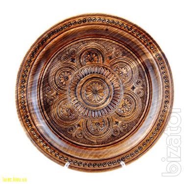 the wall plates, horseshoe for luck, elite Mace Ukrainian stand, decorative bottles 