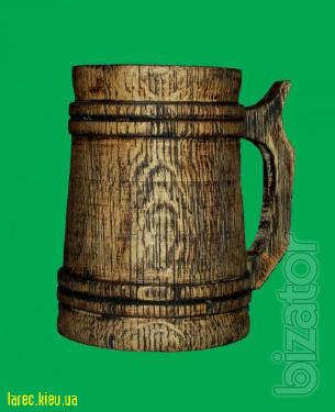 the wall plates, horseshoe for luck, elite Mace Ukrainian stand, decorative bottles 