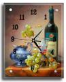 The magnets on the fridge. Gift wall clock. 