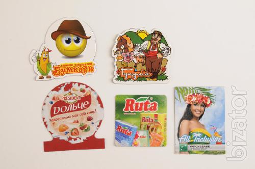Fridge magnets flat (vinyl), surround , stereo-Vario , notepads on the magnet 