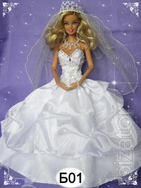 Clothes for Barbie dolls - formal dresses. 